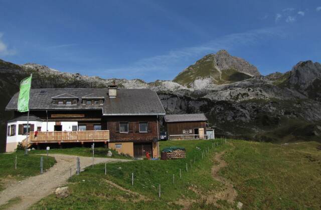 Biberacher Hütte, 1846 m Seehöhe, Lechquellengebirge