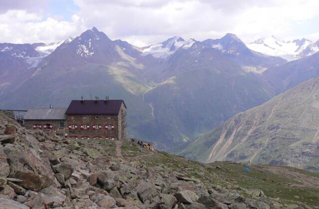 Breslauer Hütte, 2844 m Seehöhe, Ötztaler Alpen