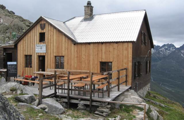 Rauhekopfhütte, 2731 m Seehöhe, Ötztaler Alpen