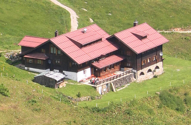 Schwarzwasserhütte, 1620 m Seehöhe, Nordwestliche Walsertaler Berge