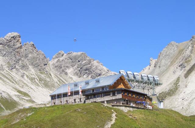 Ulmer Hütte, 2285 m Seehöhe, Lechtaler Alpen