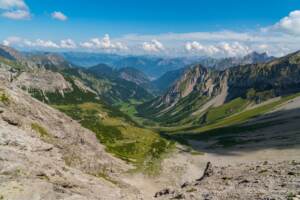 Blick zurück hinunter ins Zalimtal bei Brand