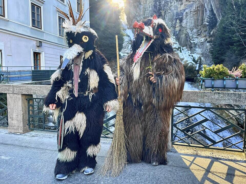 Schnabelperchta beim Umzug in Bad Gastein 2026